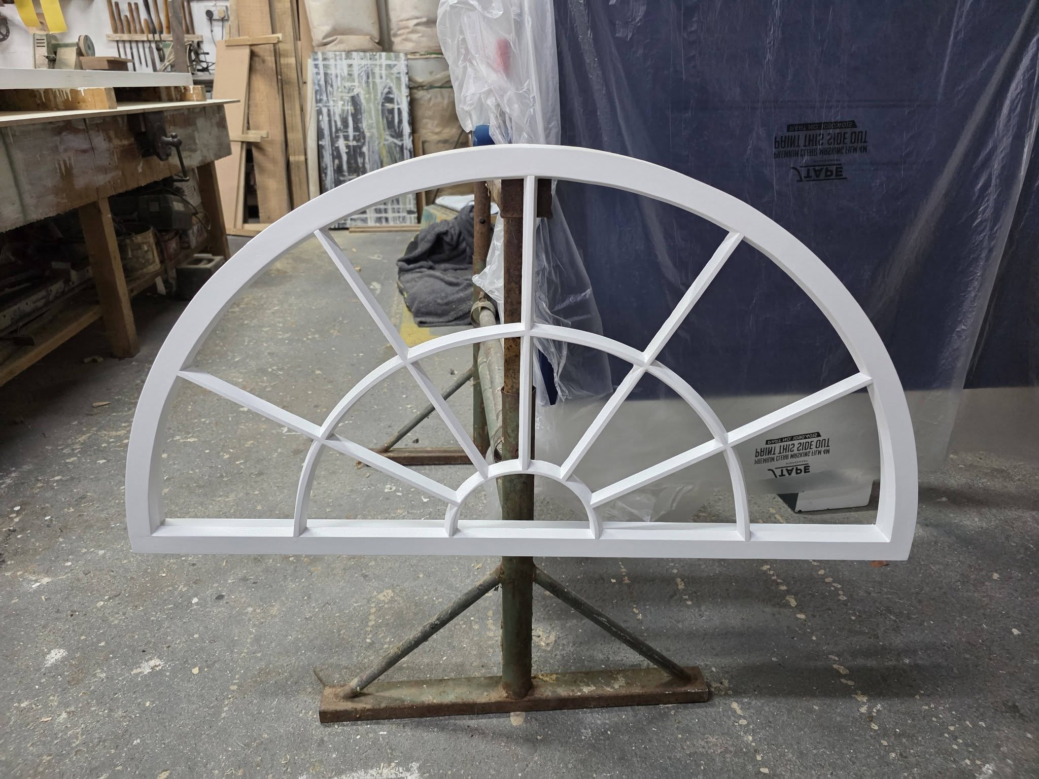 Finished in white gloss